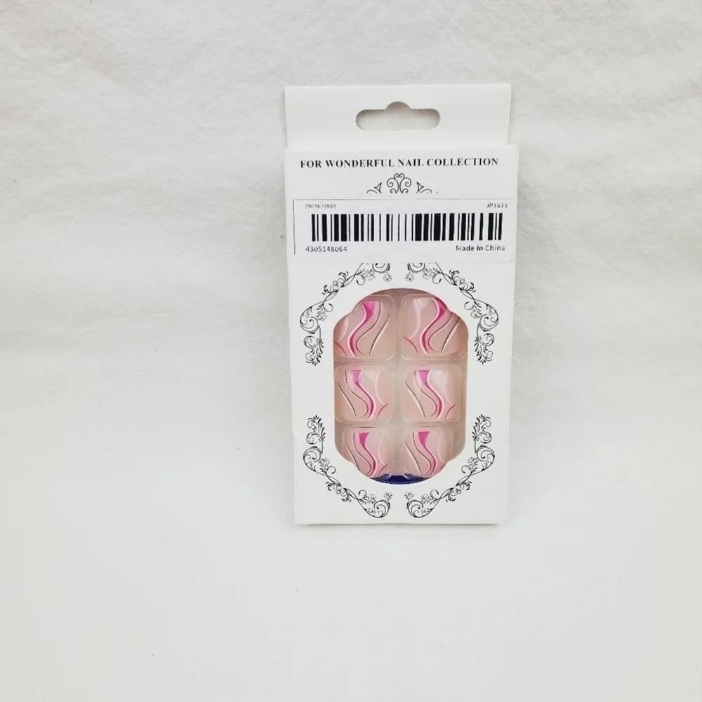 24 Pieces Fake Toe Press On Nails